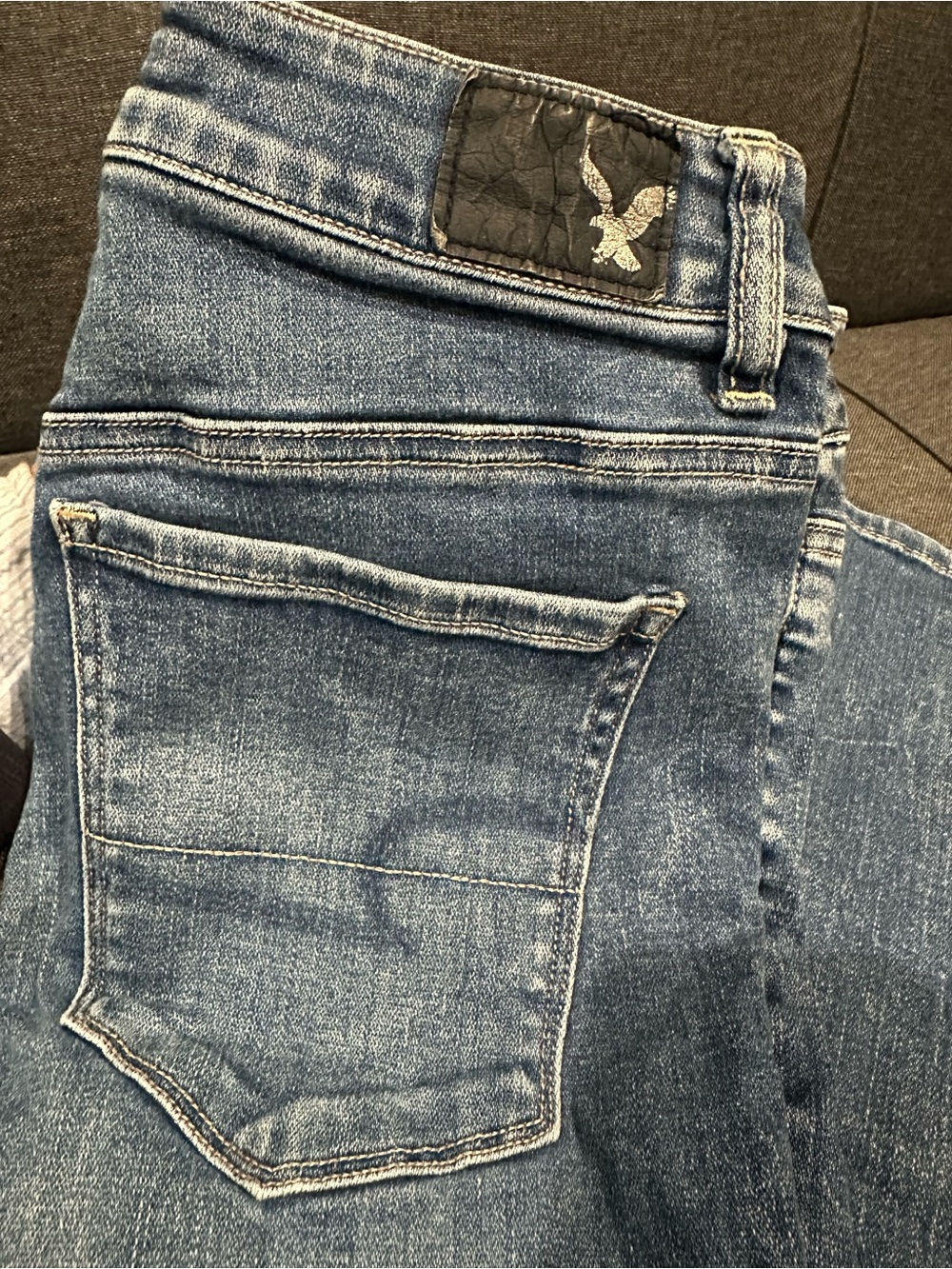 American Eagle Outfitters Classic Blue Straight-Leg Jeans